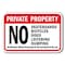 Signmission Safety Sign, 12 in Height, Aluminum, Private Prop - No Dogs A-1218 Private Prop - No Dogs - alternate 1